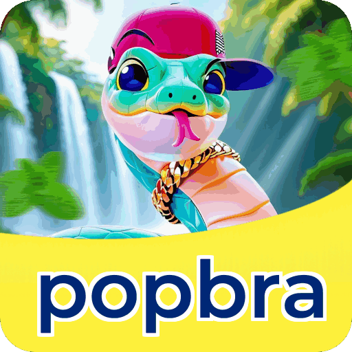 Números do app popbra em material de marketing — ilustração, não auditoria